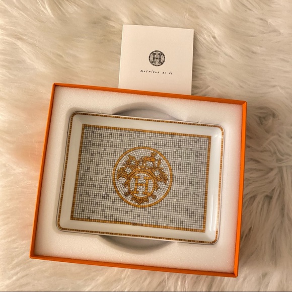 Hermès Mosaique Au 24 Gold Sushi Plate - Picture 3 of 6